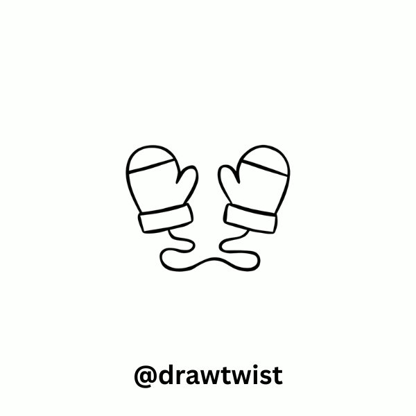 Mittens Connected by a String