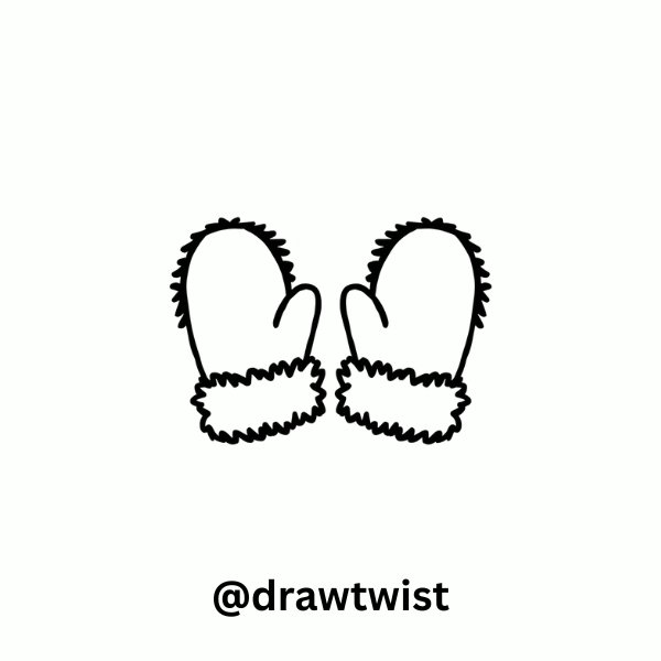 Mittens with Fur Trim