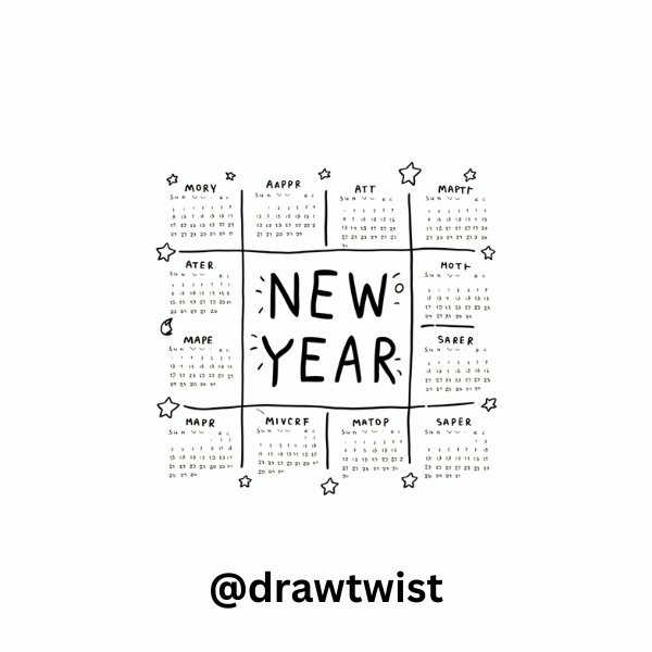 New Year Calendar Page