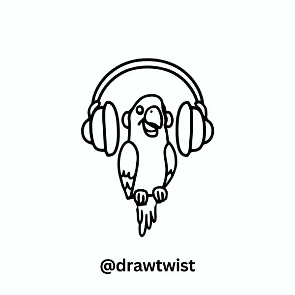 Parrot Wearing Big Headphones