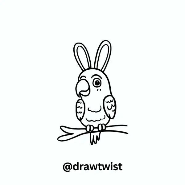 Parrot Wearing Bunny Ears