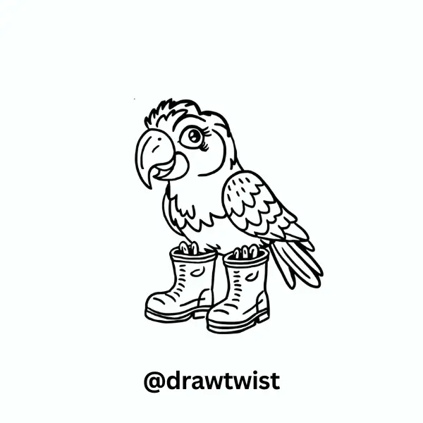 Parrot Wearing Rain Boots