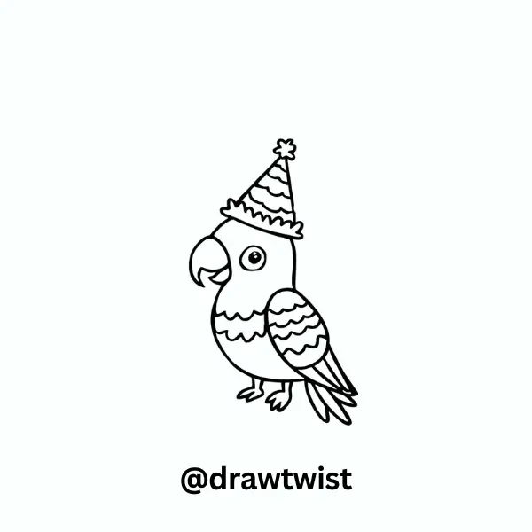 Parrot With a Birthday Hat