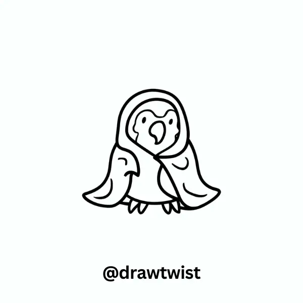 Parrot Wrapped in a Blanket