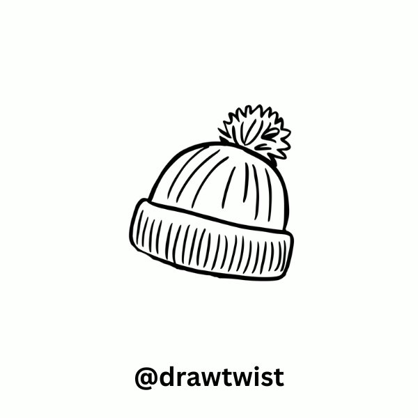 Pom-Pom Beanie with Thick Brim