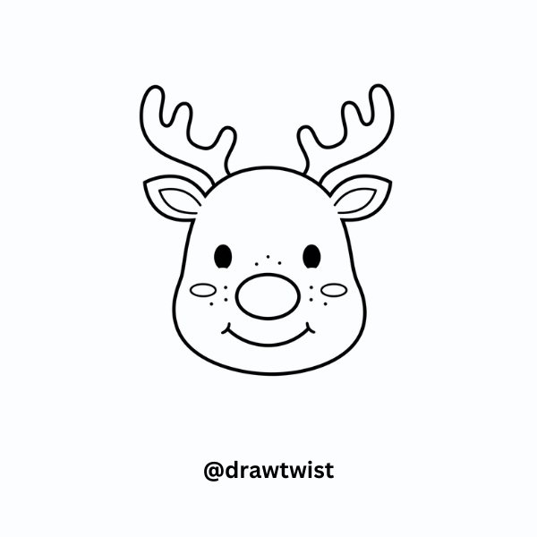 Reindeer Doodle Drawing