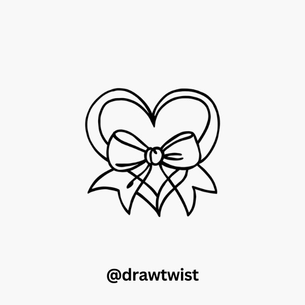 Ribbon Heart Bow