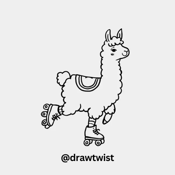 Roller Skating Llama