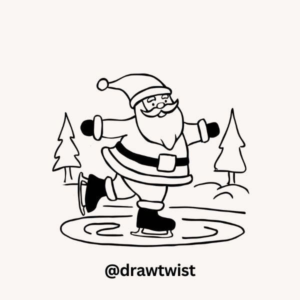 Santa Ice Skating