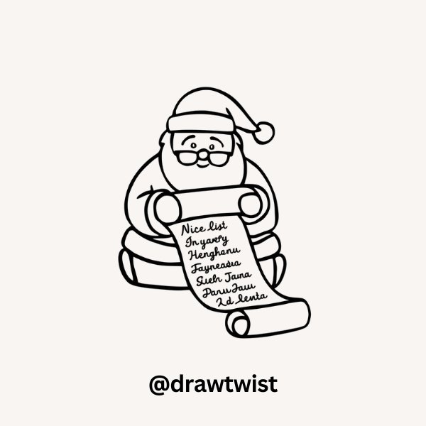 Santa Reading the Nice List