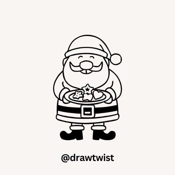 Santa with Christmas Cookies