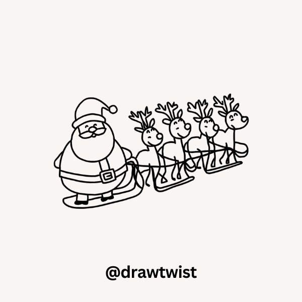 Santa with Reindeer Team