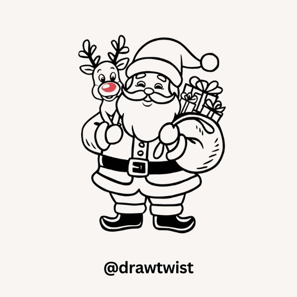 Santa with Rudolph the Red-Nosed Reindeer