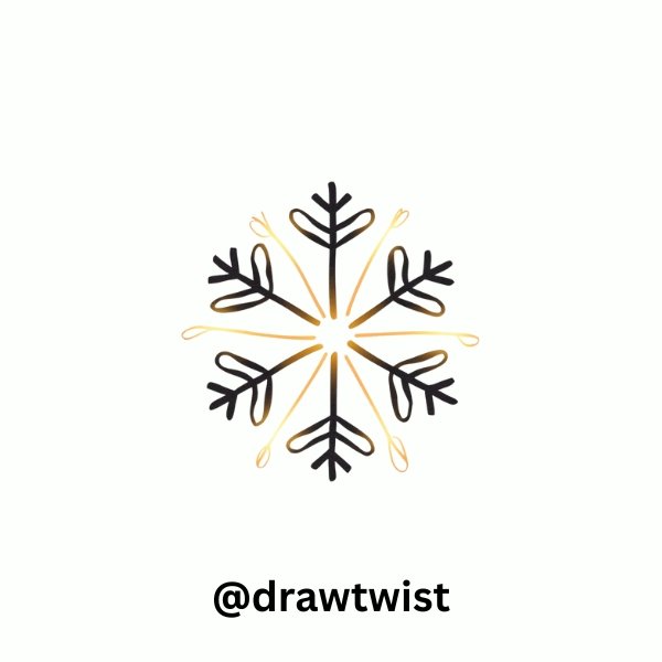 Shining Snowflake with Glow Lines