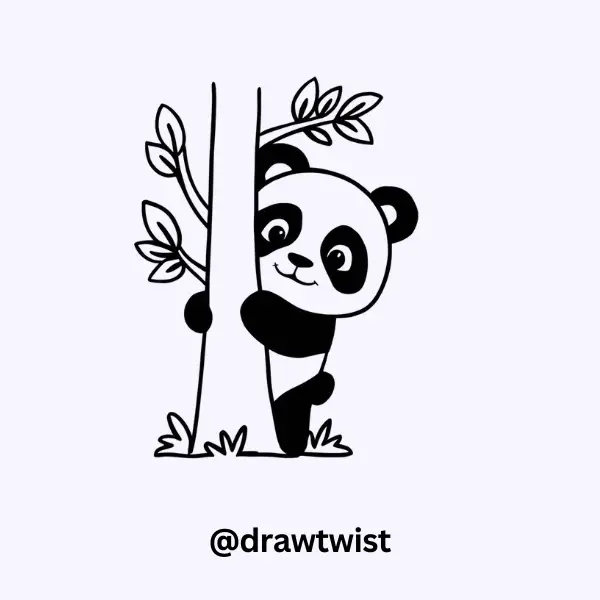 Shy Panda Peek