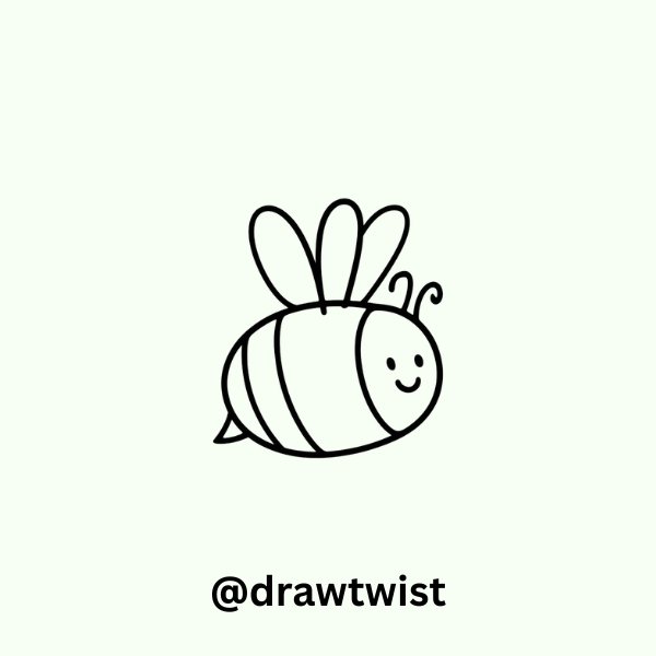 Simple Bee Drawing