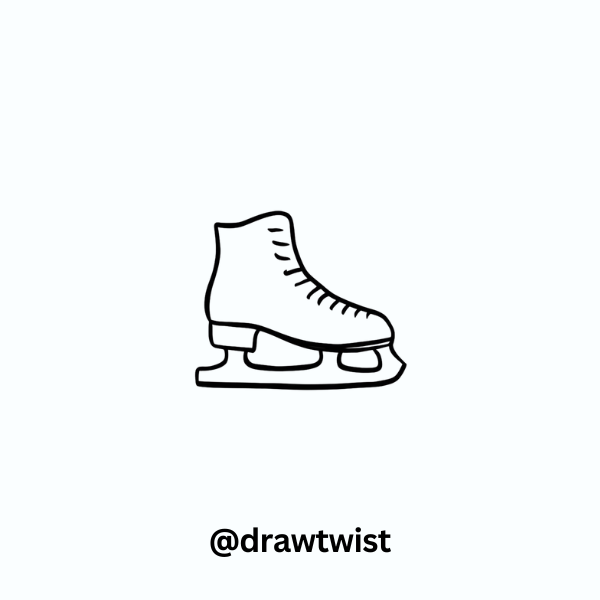Simple Side-View Ice Skate