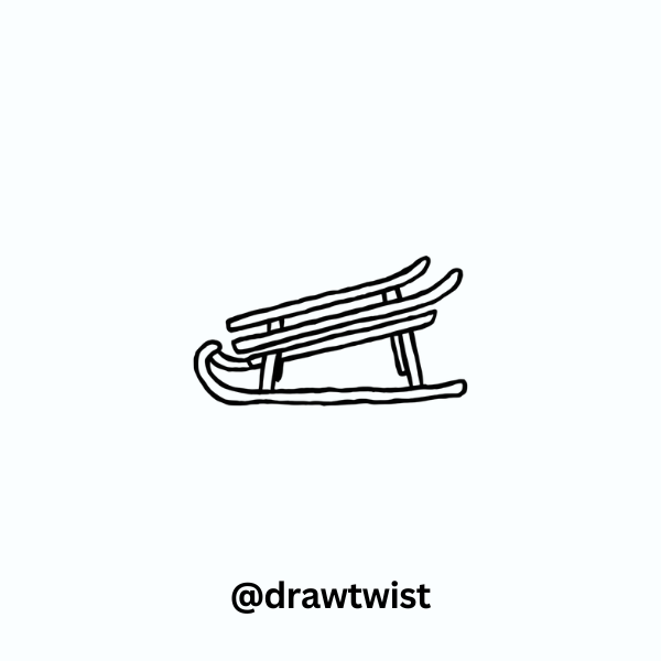 Simple Wooden Sled (Side View)