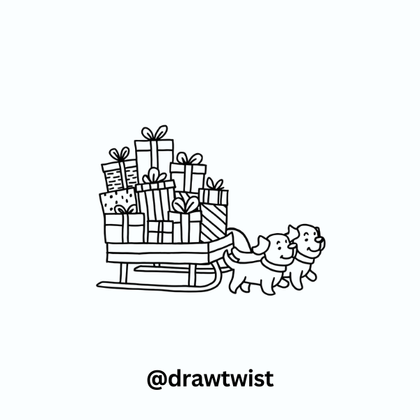 Sled Loaded with Gifts