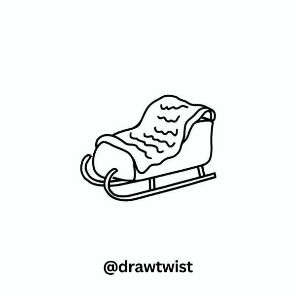 Sled with a Cozy Blanket Draped Over