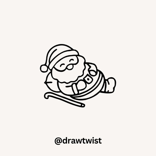 Sleeping Santa Doodle