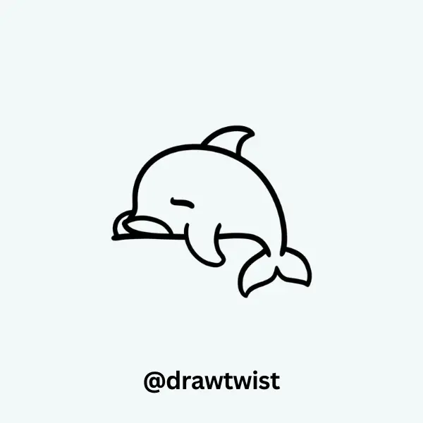 Sleepy Dolphin Floating