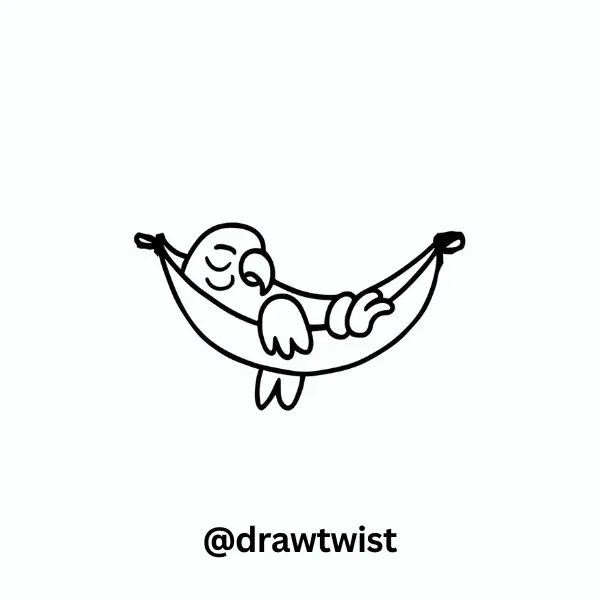 Sleepy Parrot in a Hammock