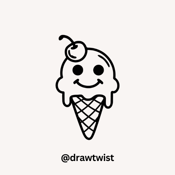 Smiling Ice Cream Cone