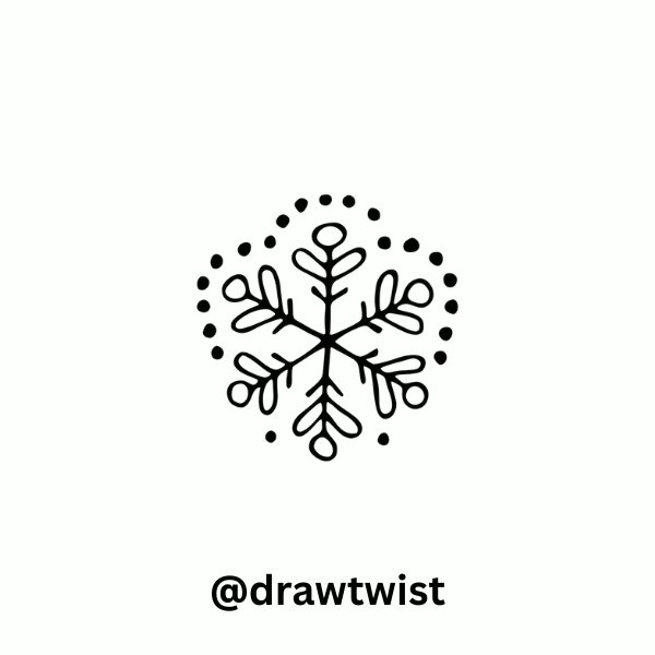 Snowflake with Dot Halo