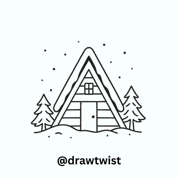 Snowy A-Frame Cabin