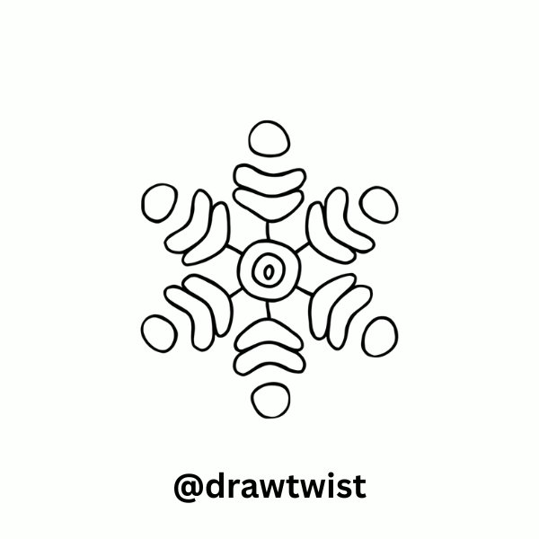 Spiral Center Snowflake