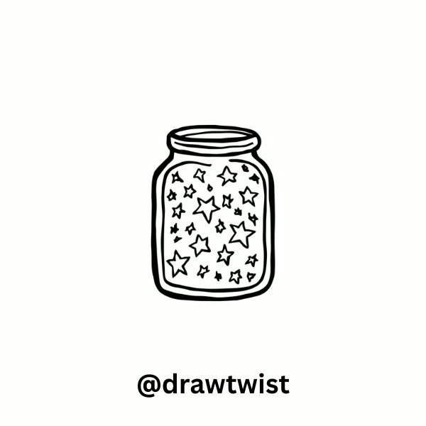 Starry Glass Jar