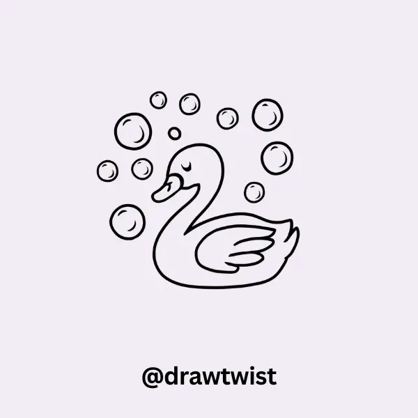 Swan Blowing Bubbles