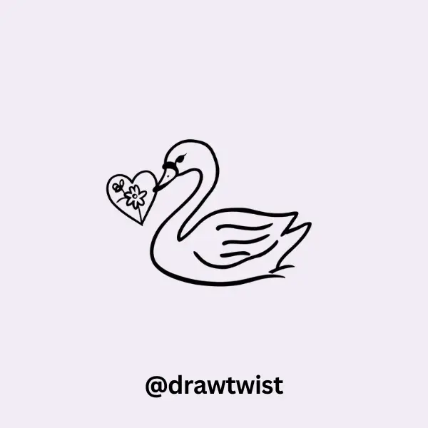 Swan Holding a Love Letter