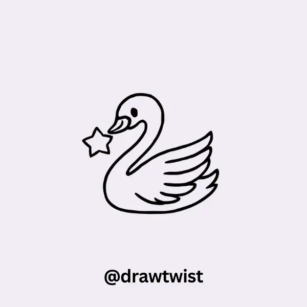 Swan Holding a Star