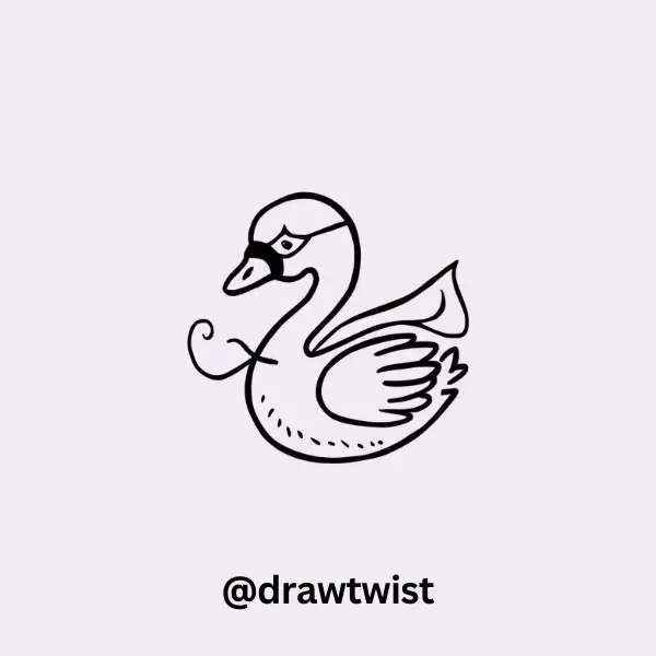 Swan Wearing a Superhero Cape
