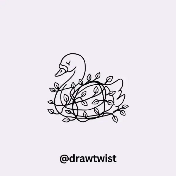 Swan Wearing Roller Skates