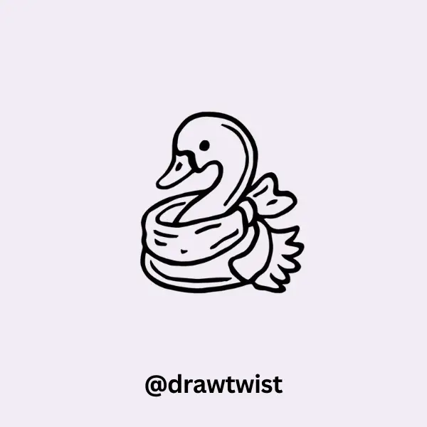Swan Wrapped in a Scarf