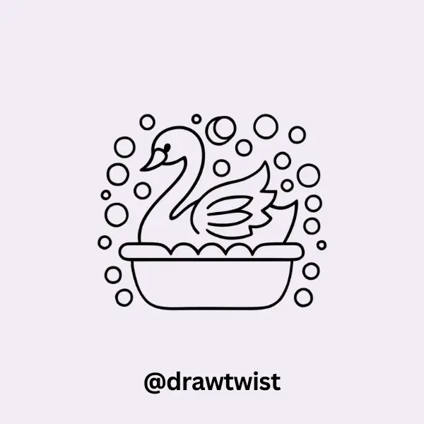 Swan in a Bubble Bath