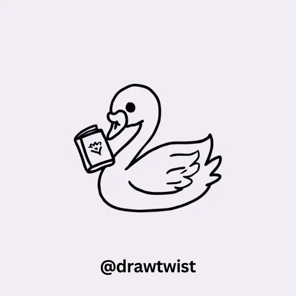 Swan with a Book