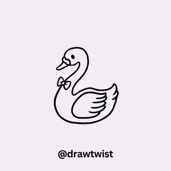 Swan with a Bowtie