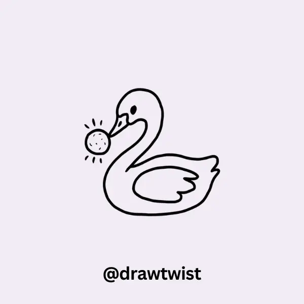 Swan with a Snowball
