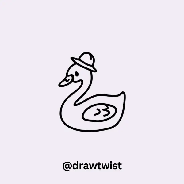 Swan with a Tiny Hat