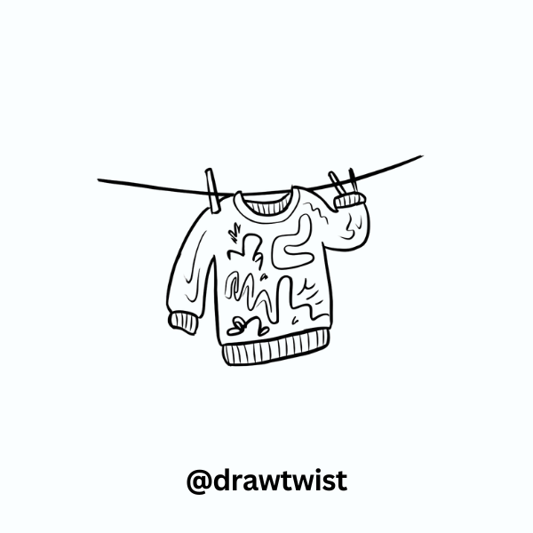 Sweater Hanging on a Clothesline