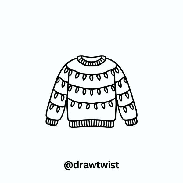 Sweater with Holiday Lights Pattern