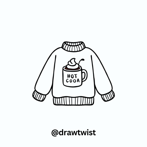 Sweater with Hot Cocoa Mug