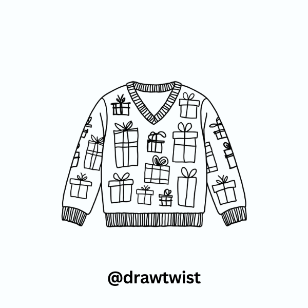 Sweater with Presents Pattern