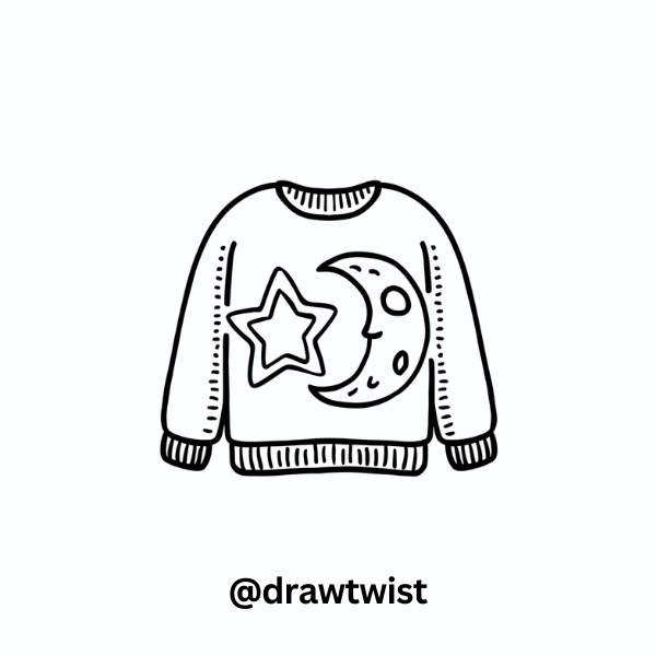 Sweater with Stars & Moon