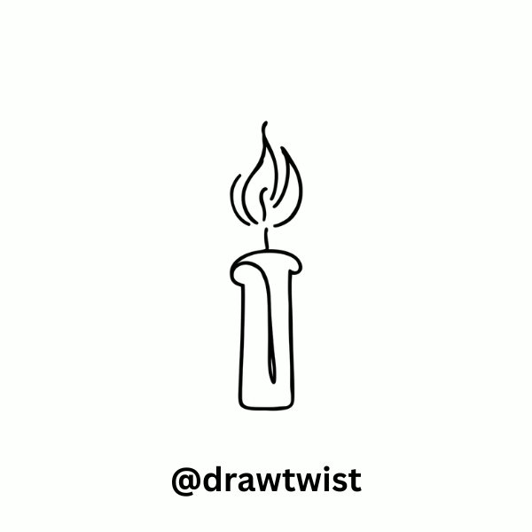 Tall Taper Candle with Elegant Flame