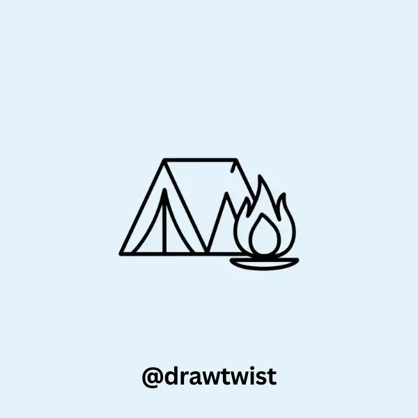 Tent with Campfire